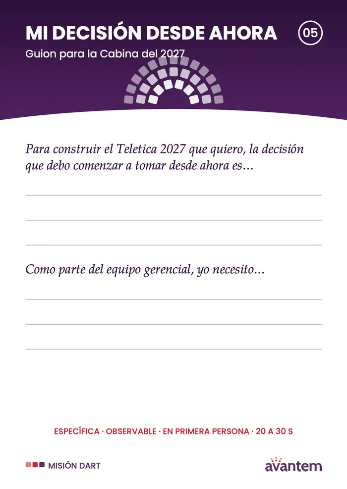 Page 5, my decision from now on (in Spanish)