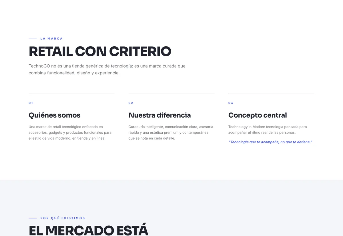 The brand: retail with criteria, who we are, the difference and the core concept (in Spanish)