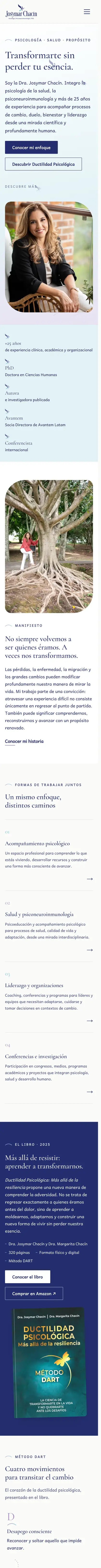 The website on a phone