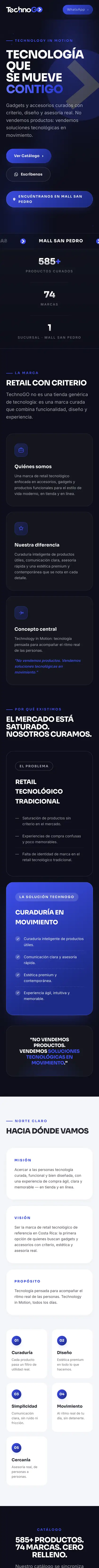 The TechnoGo website on a phone